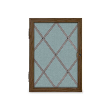 United Visual Products Sliding Door 12" Wood Framed Display Cas, UVDC1651-OAK-COBACC UVDC1651-OAK-COBACC